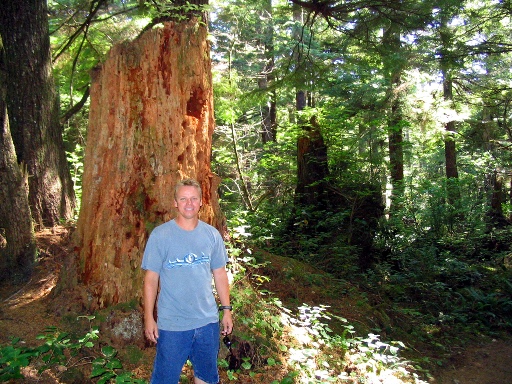 Photo Rick camping in woods on Olympic Peninsula